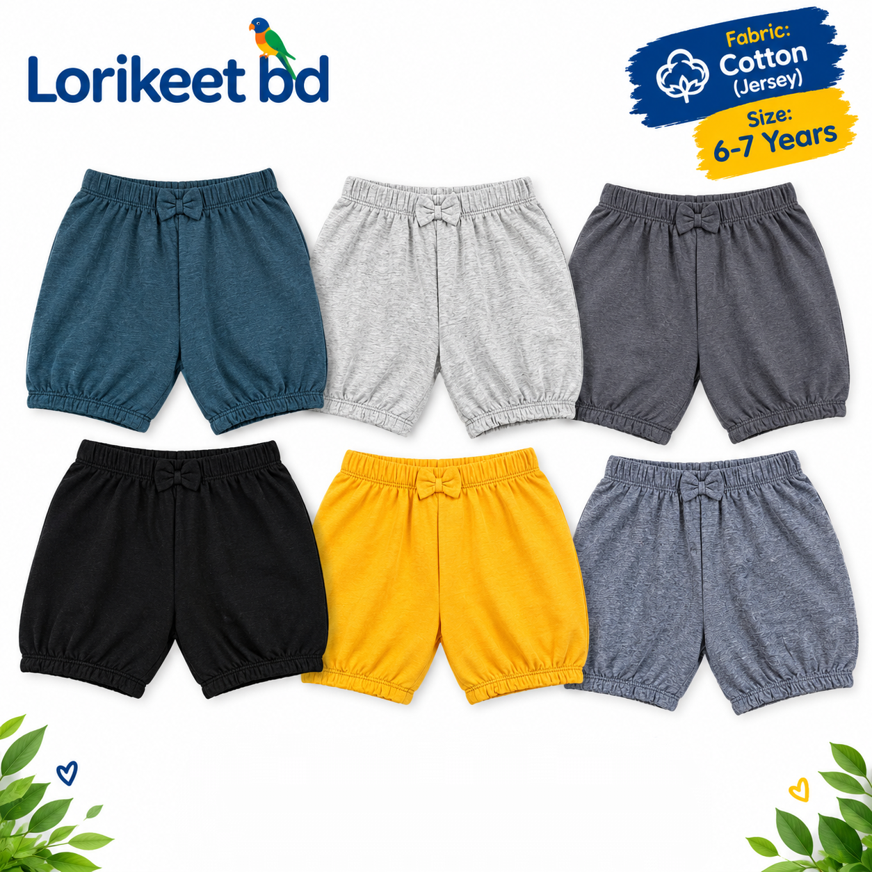 Girls Regular Half Pant 5 & 6 pcs Combo (Size: 1y to 11years) - Image 4